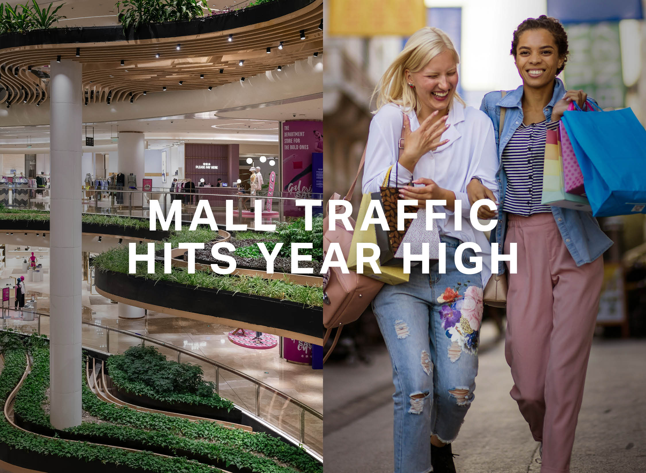 U.S. mall foot traffic August 2026